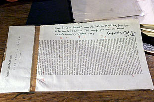 Uno de los ejemplares de las pruebas de galeradas de 'Cien años de soledad'.