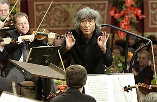 El japonés Seiji Ozawa, durante el concierto.