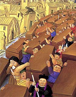  El desfile  forma parte de una serie de 50 pinturas que desde hoy se exponene en el Museo Nacional de Colombia.