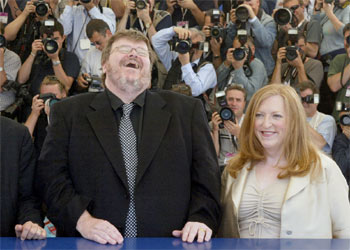 Moore, hoy en el festival de Cannes.
