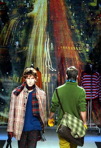 Estas son algunas de las propuestas masculinas para la temporada otoño-invierno 2005-2006 que Miró ha presentado en Barcelona.