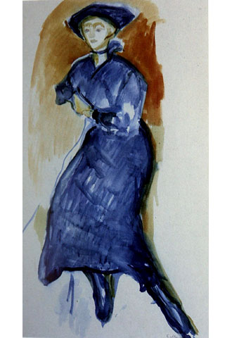  Vestido azul,  de Edvard Munch.