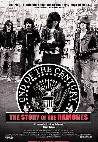 Carátula del DVD 'End Of The Century' de The Ramones.
