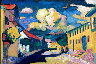 Murnau-calle de aldea , de 1908, una de las obras de Kandinsky que se podrán ver en la muestra que le dedica la Tate Modern de Londres.