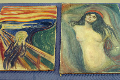 Primeras imágenes de 'El Grito' y 'La Madonna' tras su recuperación