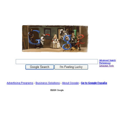 Aspecto que presenta hoy el buscador Google.com