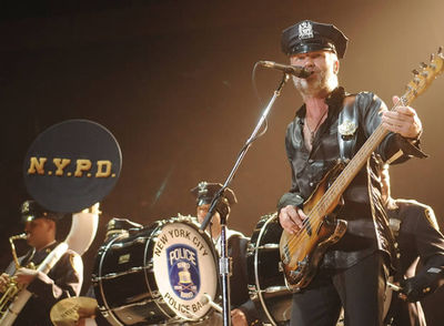 Sting en el último concierto de The Police en el Madison Square Garden de Nueva Yorl el 7 de agosto de 2008