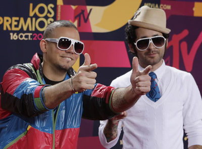 El grupo Calle 13 en los MTV Latin America Awards