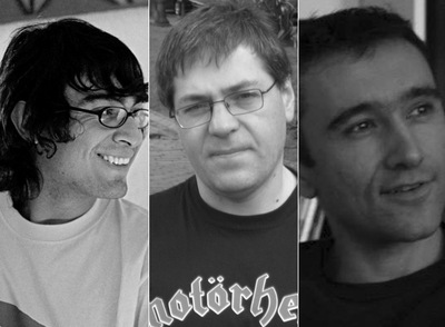 De izquierda a derecha, Tryno Maldonado, Carlos Busqued y José Morella