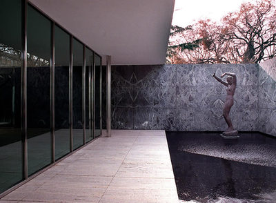 Muntadas le pone olor al pabellón Mies van der Rohe