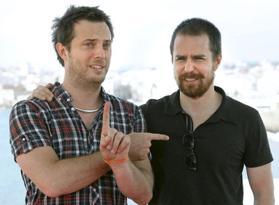El director de  Moon,  Duncan Jones (izquierda), y su actor protagonista, Sam Rockwell, en Sitges