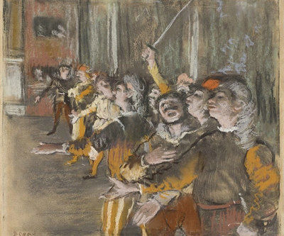  Las coristas , también llamada  Las figurantes , en una imagen tomada del Museo de Orsay.