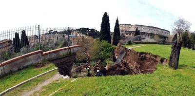 Se desprende parte de la Domus Aurea de Roma durante los trabajos de restauración