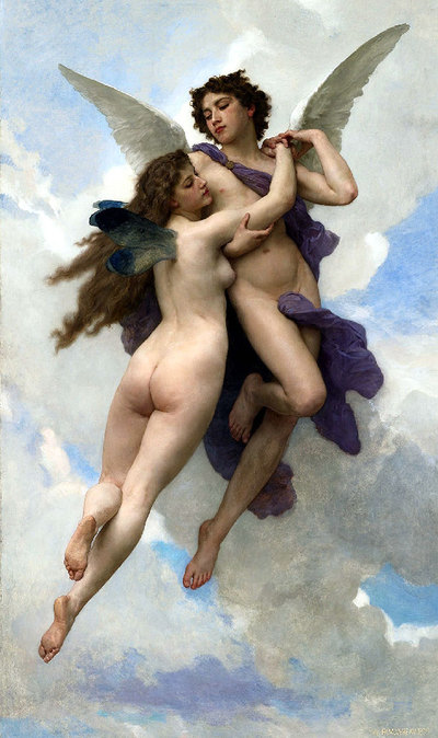 Cupido y Psique  (1899), del artista francés William Bouguereau (1825-1905).