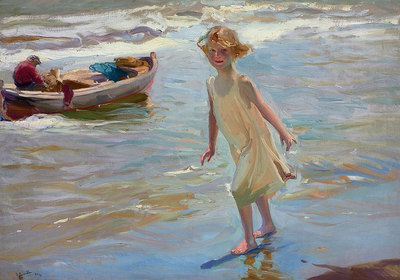  Niña en la playa  de Joaquín Sorolla, en una imagen del sitio web de Christie's