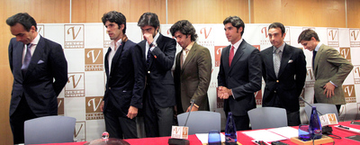 Los toreros Miguel Ángel Perera, Manuel Jesús  El Cid , José Antonio 