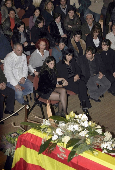 Funeral del cocinero Santi Santamaria en Sant Celoni (Barcelona).