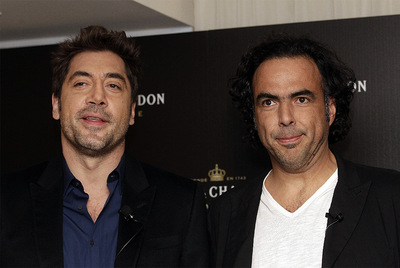 Javier Bardem y Alejandro González Iñárritu, director de  Biutiful , posan ante los fotógrafos.