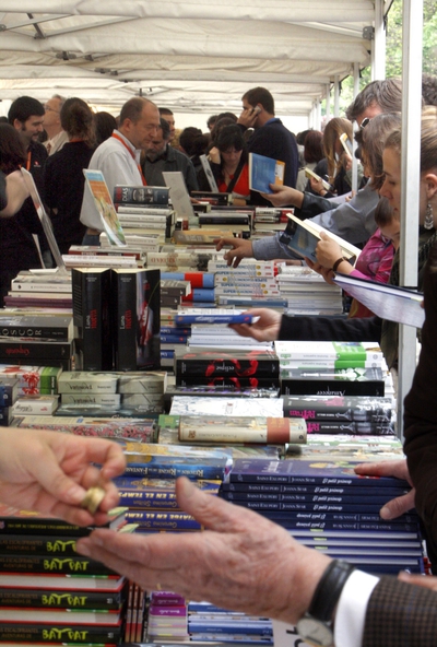 El día de Sant Jordi en Barcelona en 2010