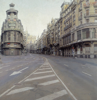  Gran Vía  (1974-81), de Antonio López, que podrá verse en la exposición del Museo Thyssen.