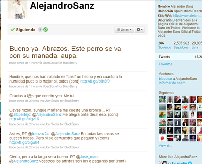 Alejandro Sanz: "El canon debe ser revisado"