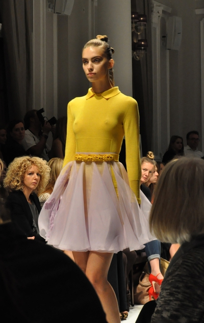 Una imagen del desfile de Emilio de la Morena, el único diseñador español en la London Fashion Week.