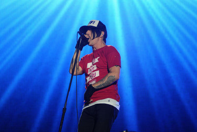 El cantante de Red Hot Chili Peppers, Anthony Kiedis, en el concierto dado en Rock in Rio.