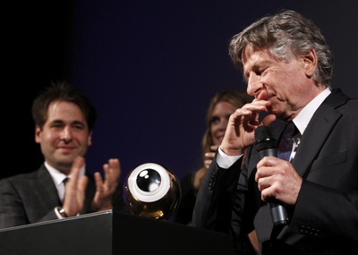 El director de cine Roman Polanski, muy emocionado, en la entrega del premio Tribute Award, en el Festival Internacional de Cine de Zúrich.