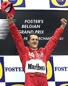 Schumacher supera el récord de Prost con una nueva victoria en Bélgica