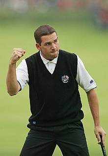 García, después de un golpe en la jornada de hoy.