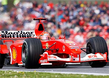 Michael Schumacher, durante la sesión de entrenamientos.