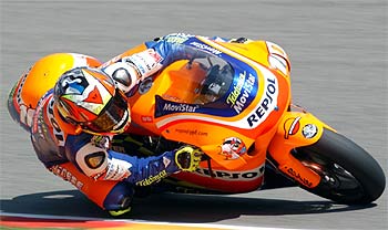 'Fonsi' Nieto, durante la carrera de 250 cc.