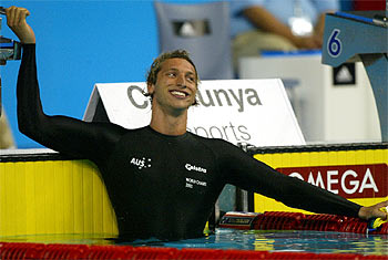 Ian Thorpe venció con un tiempo de 1'45''14'''.