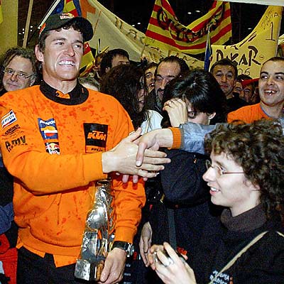 Recibimiento al campeón del Dakar