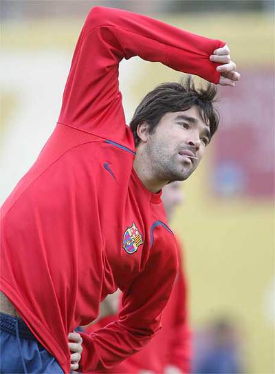 Deco, durante un entrenamiento
