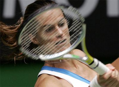 La tenista francesa Mauresmo durante el encuentro