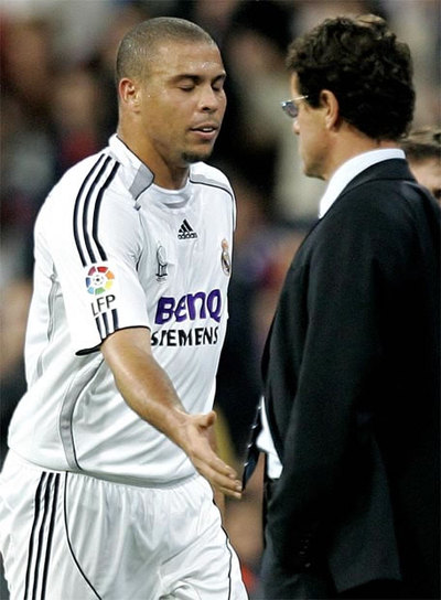 El futbolista Ronaldo durante un encuentro con el Real Madrid