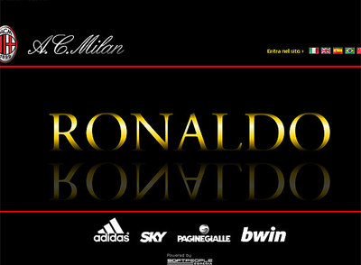 Imagen de la web de la página del Milan