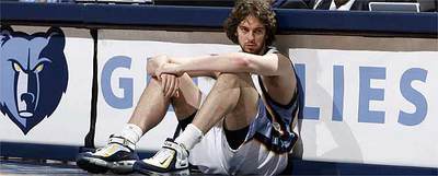 Pau Gasol, en un partido con Memphis