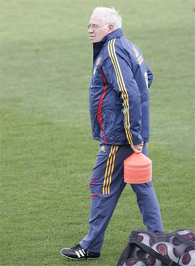 Luis Aragonés, durante una sesión