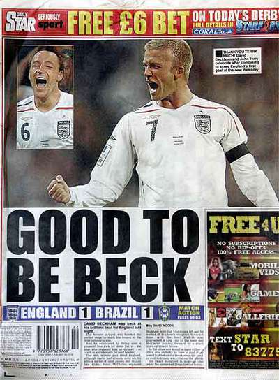 Portada del  Daily Star 