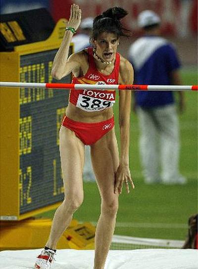 Ruth Beitia durante la final de salto de altura