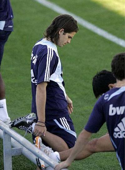 Fernando Gago en un entrenamiento