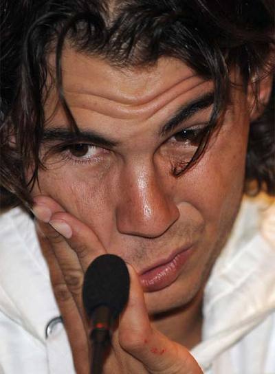 Nadal, durante la rueda de prensa