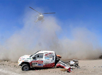 Así quedó el coche del equipo Sportdrive tras el accidente