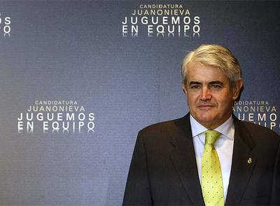 El candidato a la presidencia durante su anuncio