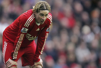 Fernando Torres, durante un partido con el Liverpool.