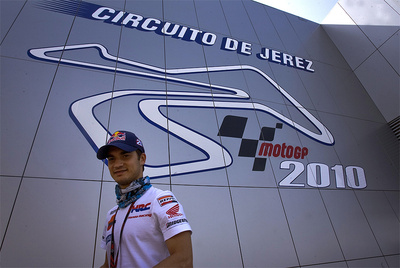 Dani Pedrosa, en las instalaciones del circuito