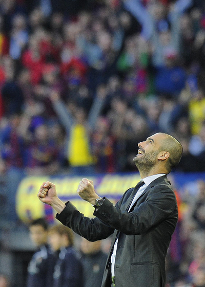 FOTOGALERIA: La alegría de Guardiola