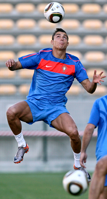 Cristiano Ronaldo en un entrenamiento con la selección de Portugal.